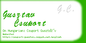 gusztav csuport business card